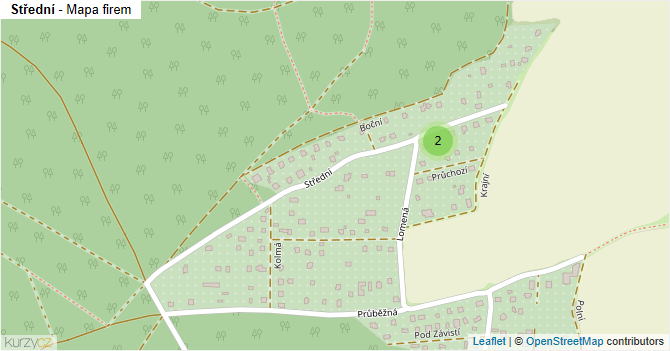 Střední - mapa firem