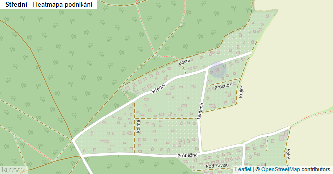 Střední - mapa podnikání