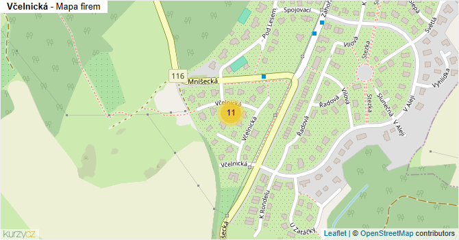 Včelnická - mapa firem