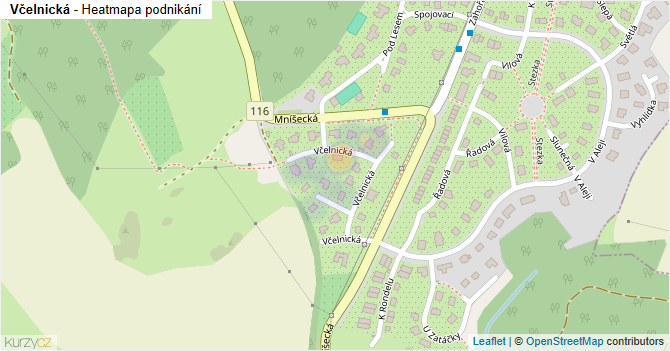 Včelnická - mapa podnikání