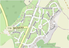 Vilová v obci Nová Ves pod Pleší - mapa ulice