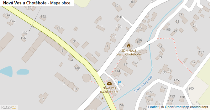 Nová Ves u Chotěboře - mapa obce