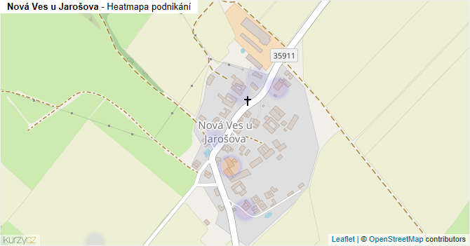 Nová Ves u Jarošova - mapa podnikání