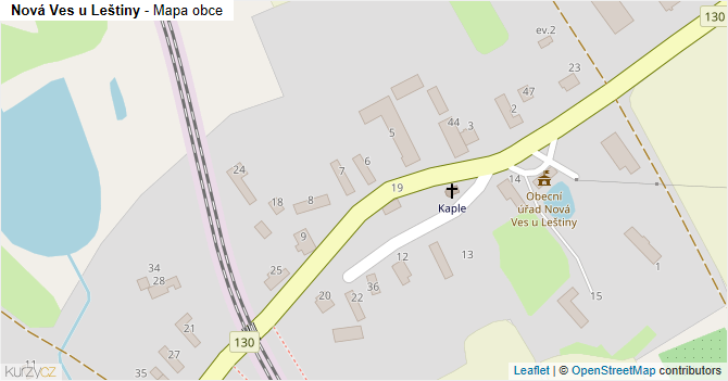 Nová Ves u Leštiny - mapa obce