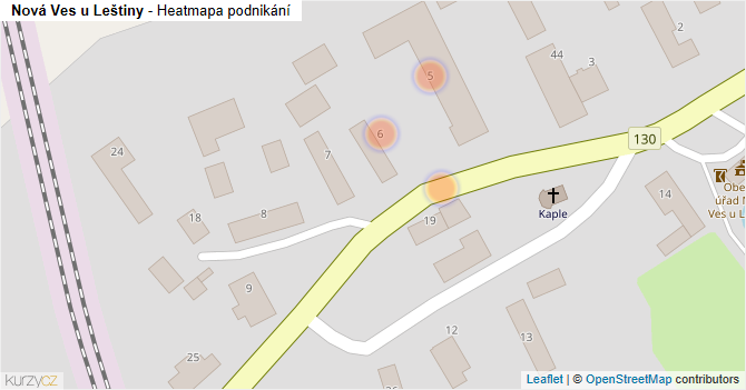 Nová Ves u Leštiny - mapa podnikání