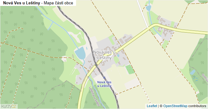 Nová Ves u Leštiny - mapa části obce