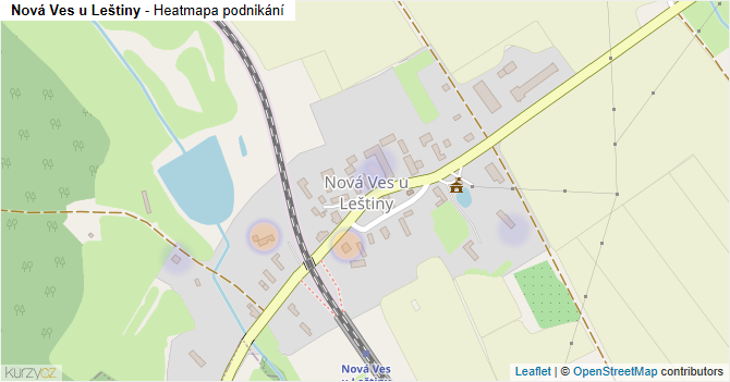 Nová Ves u Leštiny - mapa podnikání