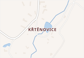 Křtěnovice v obci Nová Ves u Mladé Vožice - mapa části obce