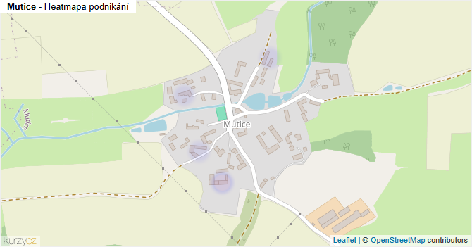 Mutice - mapa podnikání