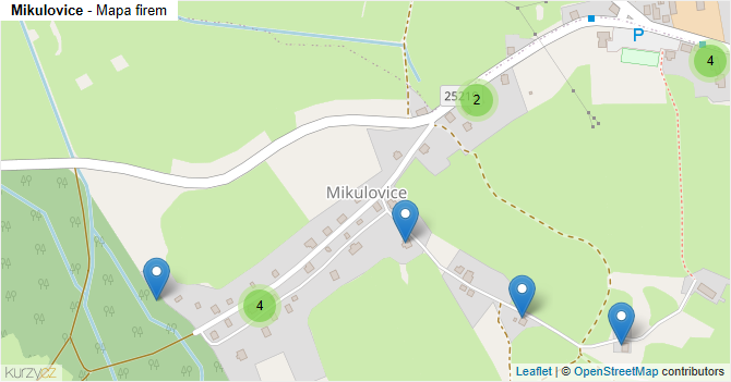 Mikulovice - mapa firem