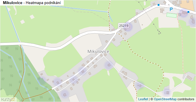Mikulovice - mapa podnikání
