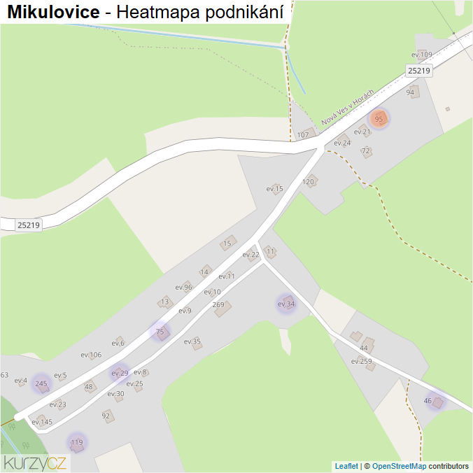 Mapa Mikulovice - Firmy v části obce.