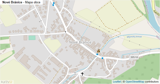 Nové Bránice - mapa obce