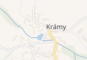 Krámy v obci Nové Dvory - mapa části obce