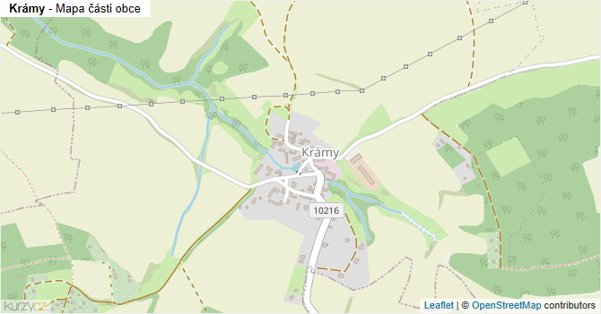 Krámy - mapa části obce