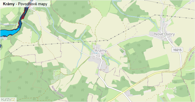 Krámy - záplavové mapy stoleté vody