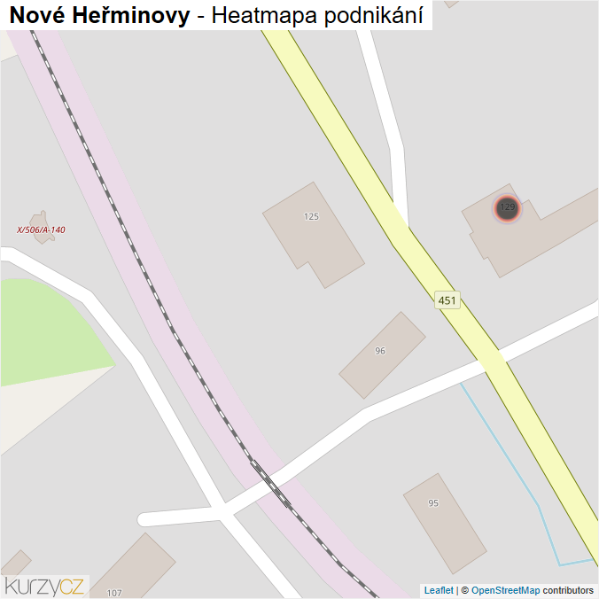 Mapa Nové Heřminovy - Firmy v obci.