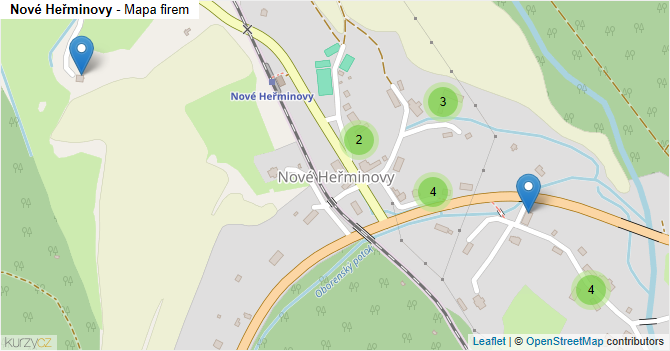 Nové Heřminovy - mapa firem