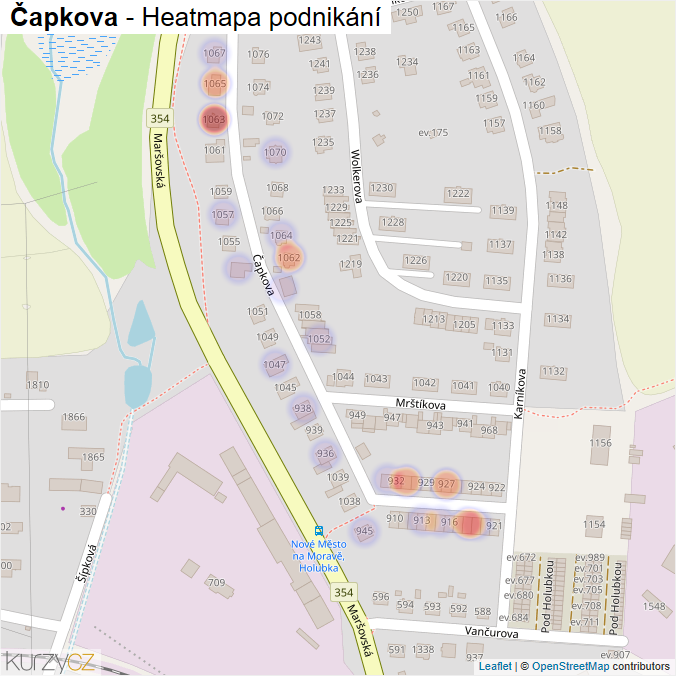 Mapa Čapkova - Firmy v ulici.