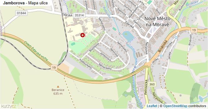 Jamborova - mapa ulice