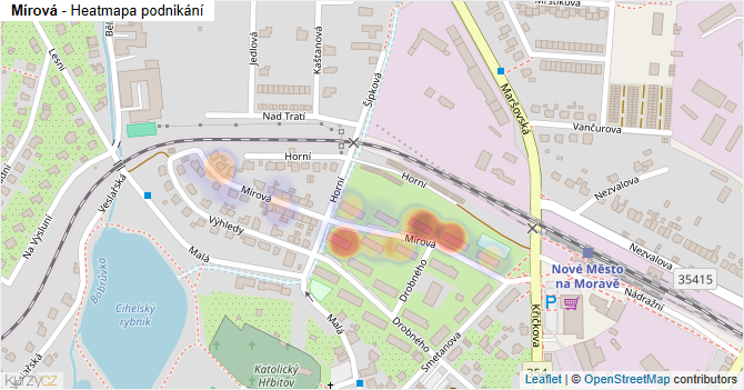 Mírová - mapa podnikání