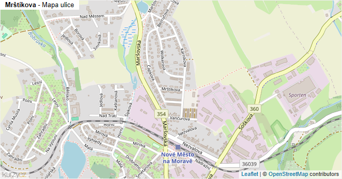 Mrštíkova - mapa ulice