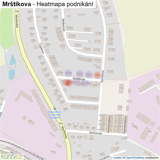 Mapa Mrštíkova - Firmy v ulici.
