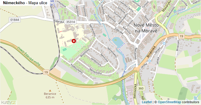 Německého - mapa ulice