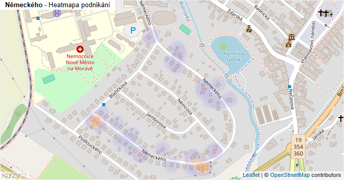Německého - mapa podnikání