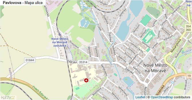 Pavlovova - mapa ulice