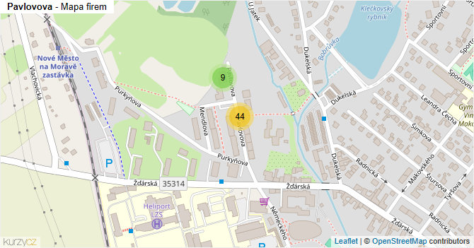Pavlovova - mapa firem