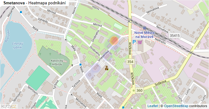 Smetanova - mapa podnikání
