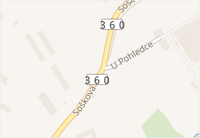 Soškova v obci Nové Město na Moravě - mapa ulice