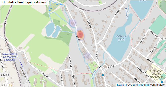U Jatek - mapa podnikání