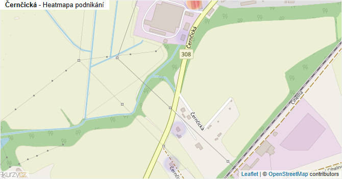 Černčická - mapa podnikání
