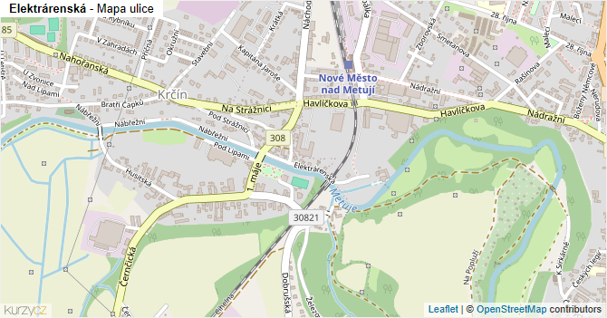 Elektrárenská - mapa ulice