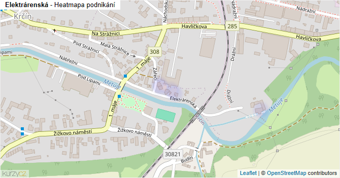 Elektrárenská - mapa podnikání