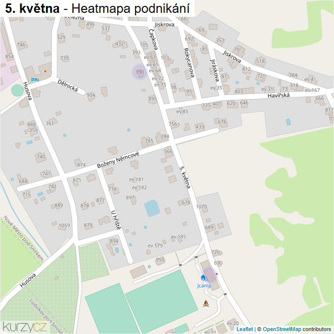 Mapa 5. května - Firmy v ulici.