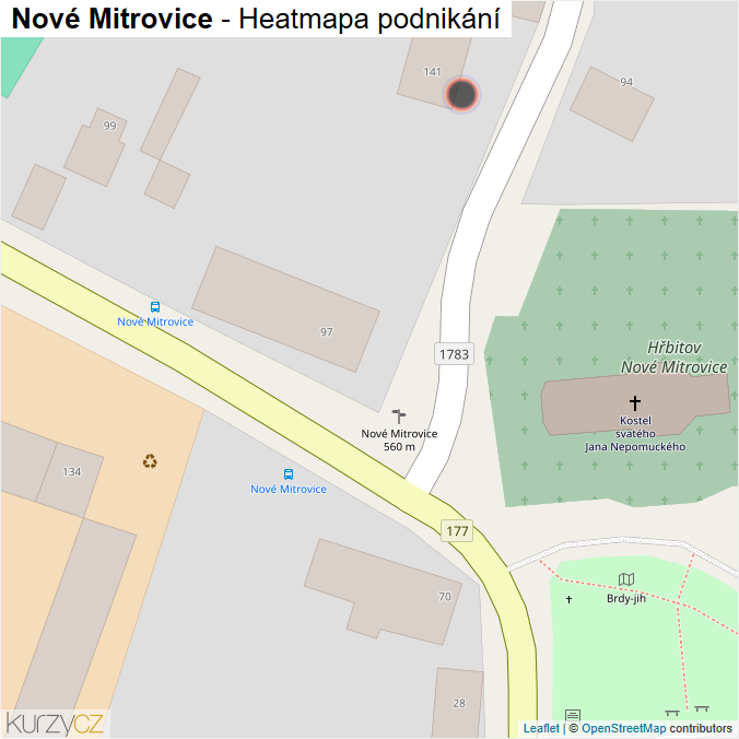Mapa Nové Mitrovice - Firmy v obci.