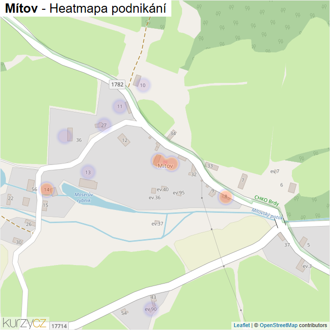 Mapa Mítov - Firmy v části obce.