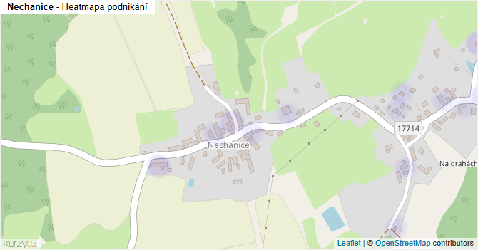 Nechanice - mapa podnikání