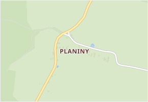 Planiny v obci Nové Mitrovice - mapa části obce