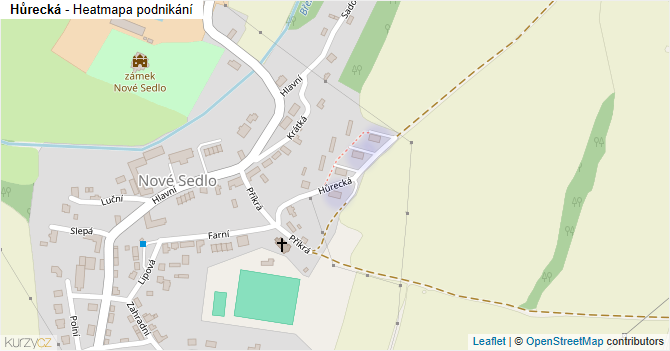 Hůrecká - mapa podnikání
