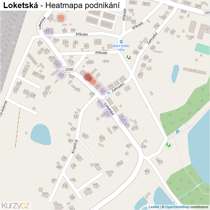 Mapa Loketská - Firmy v ulici.