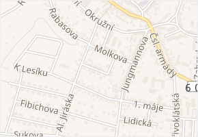 Družstevní v obci Nové Strašecí - mapa ulice