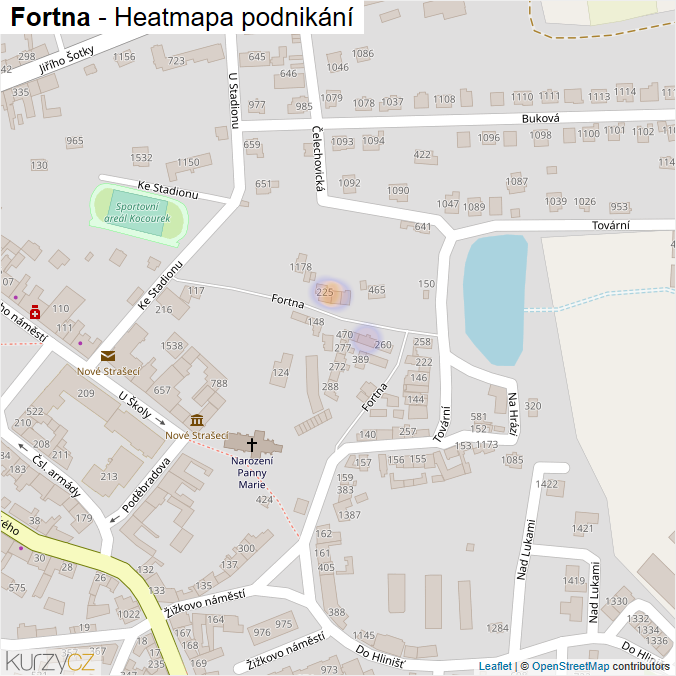 Mapa Fortna - Firmy v ulici.