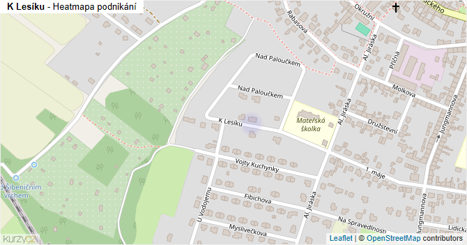 K Lesíku - mapa podnikání