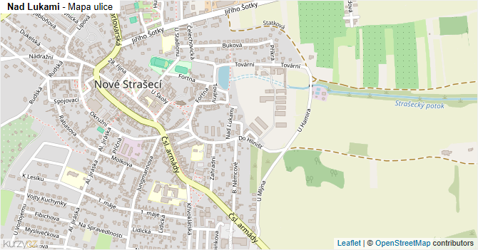 Nad Lukami - mapa ulice