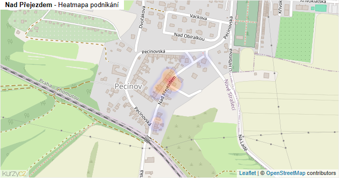 Nad Přejezdem - mapa podnikání