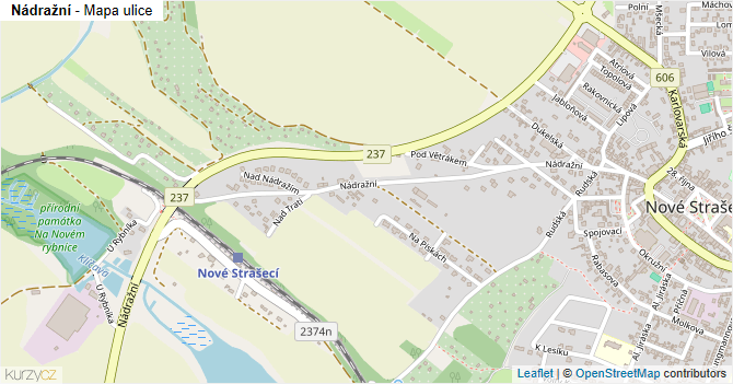 Nádražní - mapa ulice